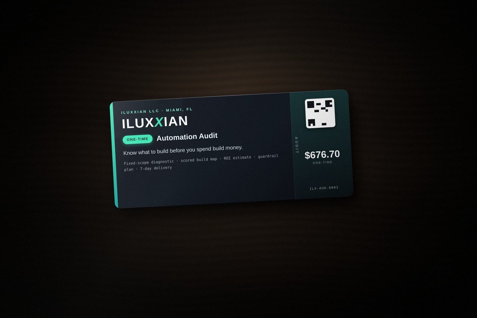 Iluxxian Automation Audit — $1,353.40 fixed-price diagnostic